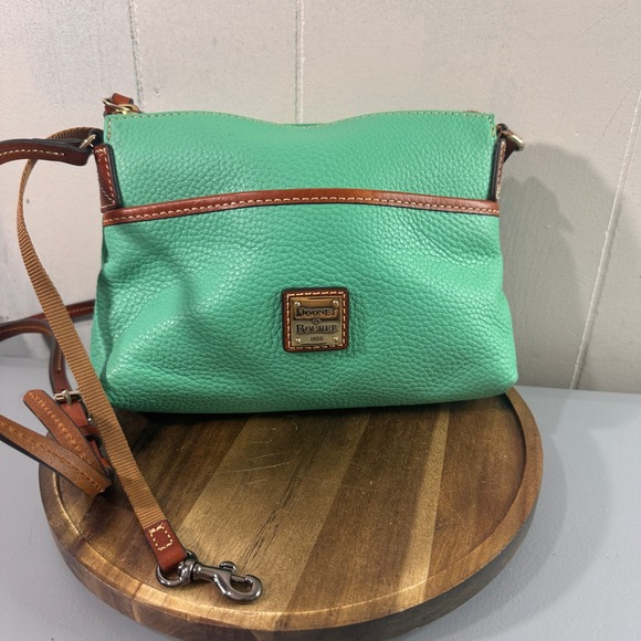 Dooney & Bourke Handbags - Dooney & Bourke Crossbody Bag Womens Small Mint Green Good Pebbled Leather 6276